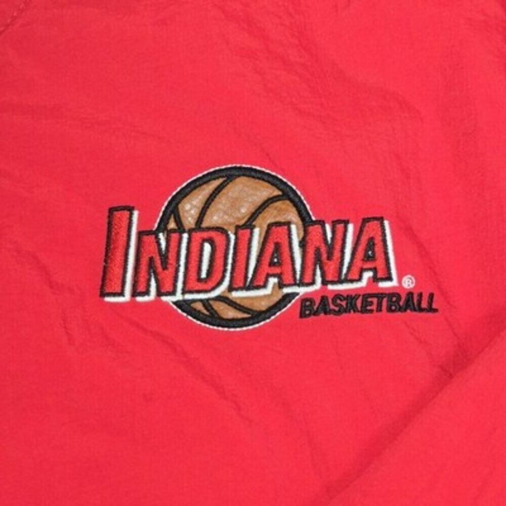 Vintage Indiana Basketball Pullover Windbreaker Jacket XL Red Nylon Captivating - Picture 3 of 12